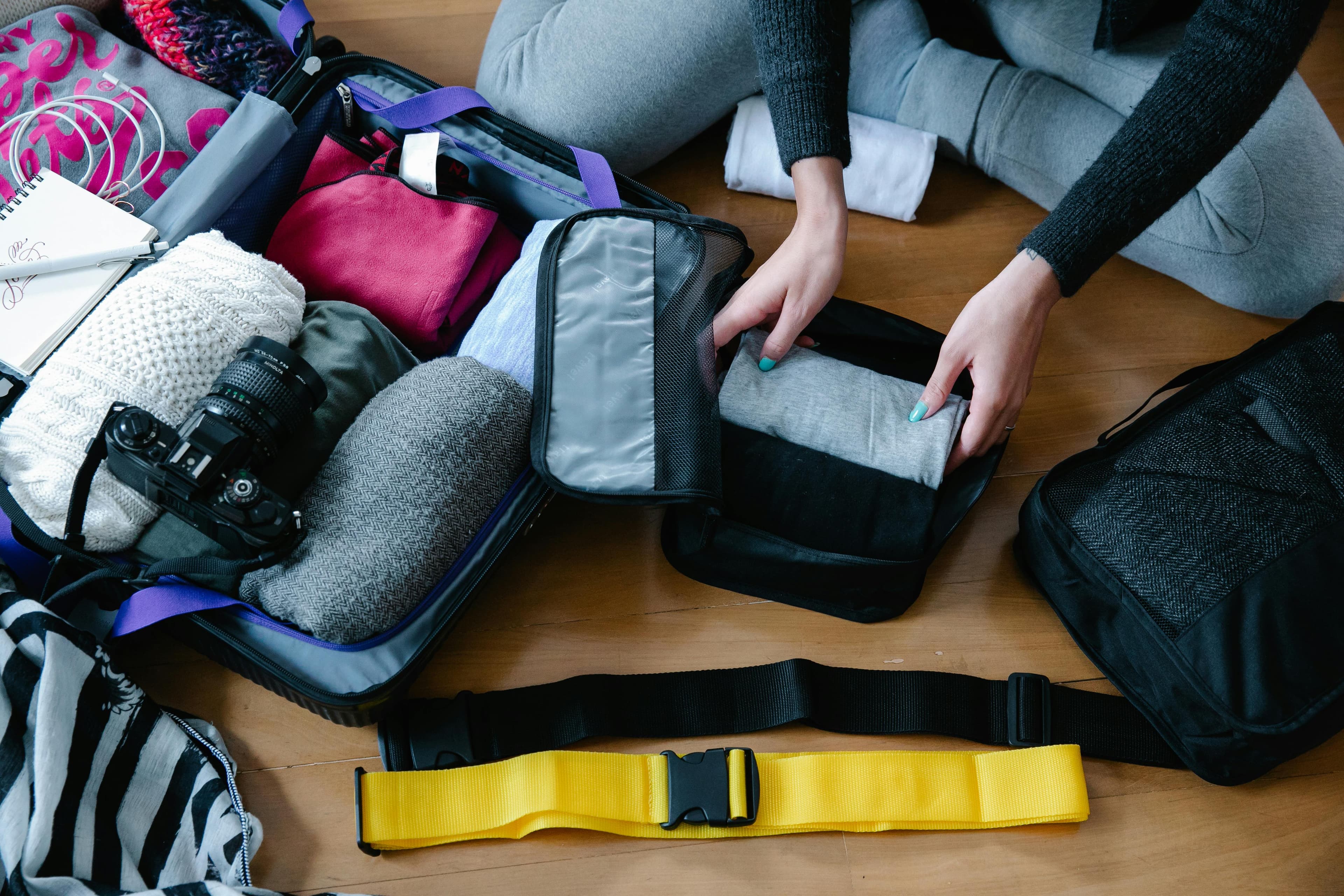 Organized camping clothing and gear